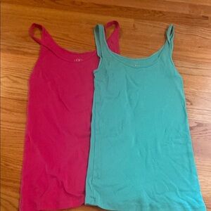 LOFT Fuchsia and Turquoise Tank Tops